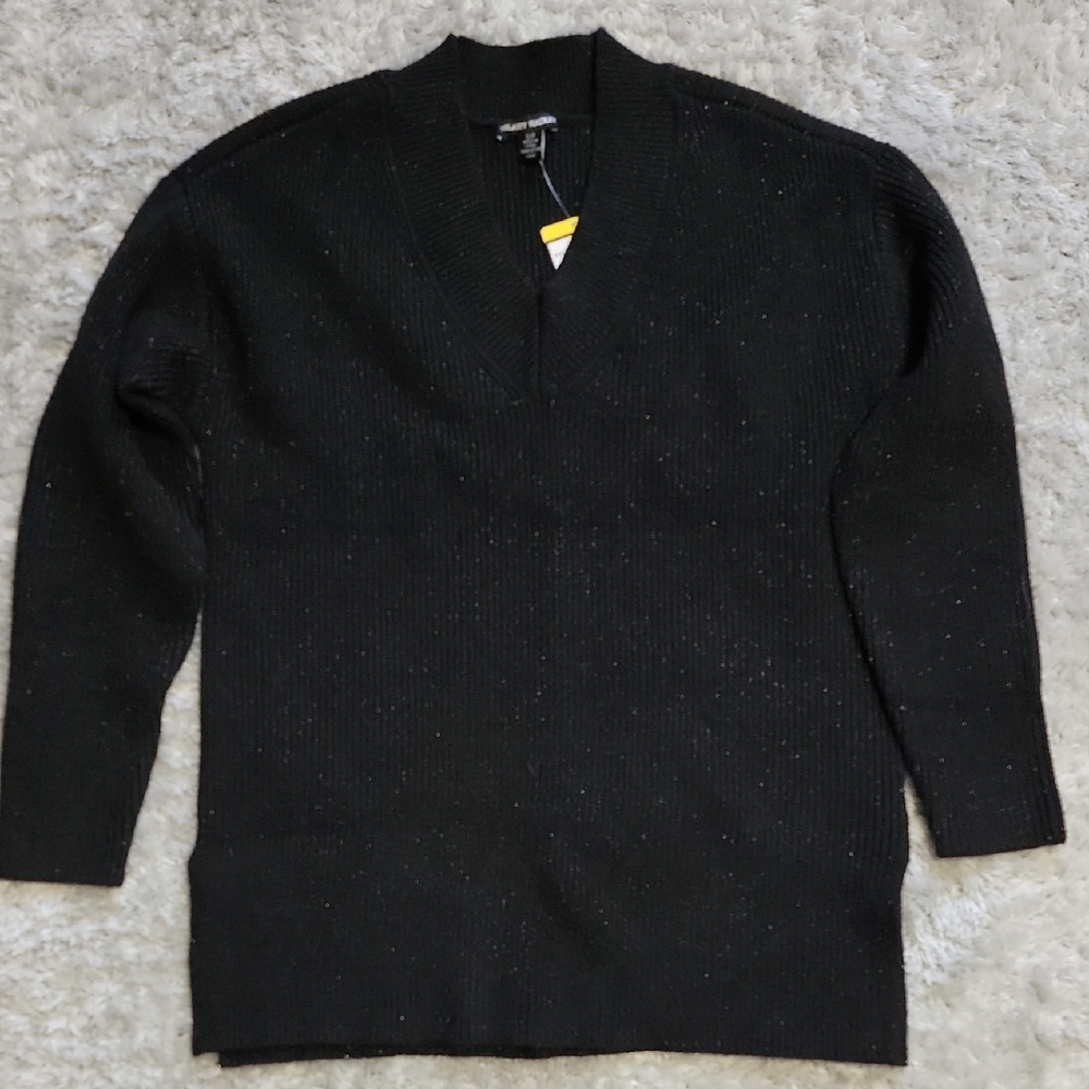 Hilary Radley Black V-Neck Sweater